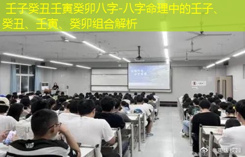  壬子癸丑壬寅癸卯八字-八字命理中的壬子、癸丑、壬寅、癸卯组合解析