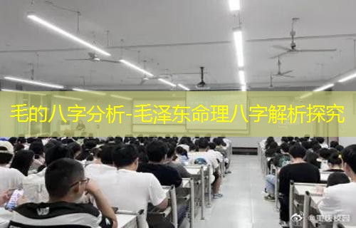  毛的八字分析-毛泽东命理八字解析探究