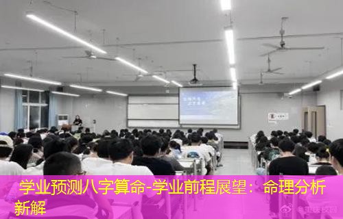  学业预测八字算命-学业前程展望：命理分析新解