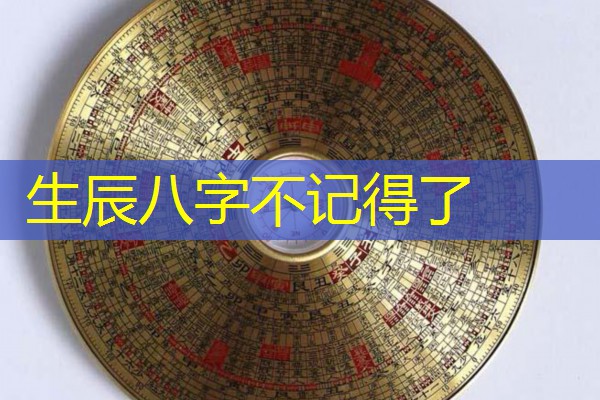  生辰八字不记得了