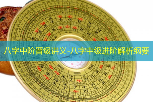  八字中阶晋级讲义-八字中级进阶解析纲要