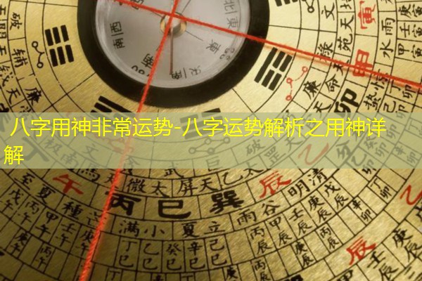  八字用神非常运势-八字运势解析之用神详解