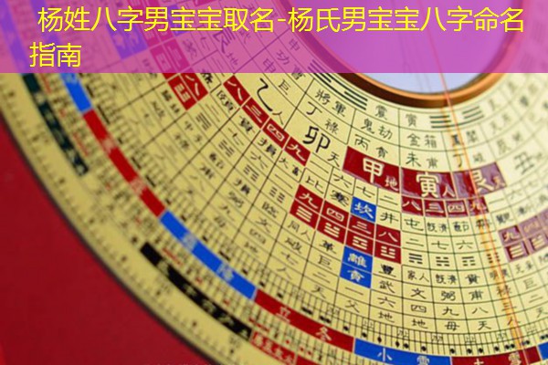  杨姓八字男宝宝取名-杨氏男宝宝八字命名指南