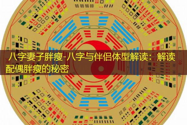  八字妻子胖瘦-八字与伴侣体型解读：解读配偶胖瘦的秘密