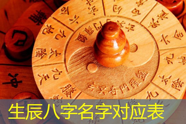  生辰八字名字对应表
