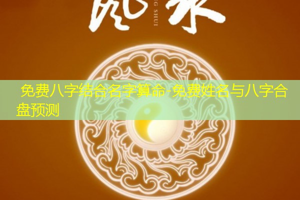  免费八字结合名字算命-免费姓名与八字合盘预测