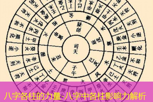  八字各柱的力量-八字中各柱影响力解析