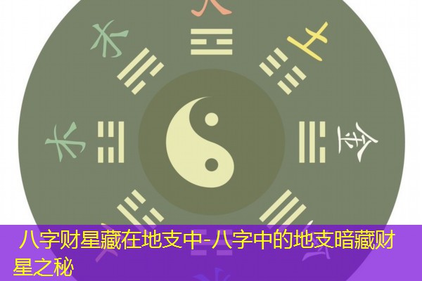  八字财星藏在地支中-八字中的地支暗藏财星之秘