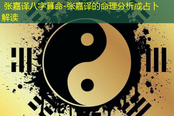  张嘉译八字算命-张嘉译的命理分析或占卜解读