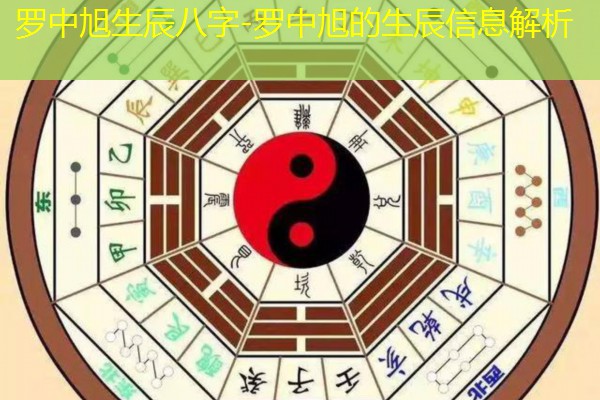  罗中旭生辰八字-罗中旭的生辰信息解析