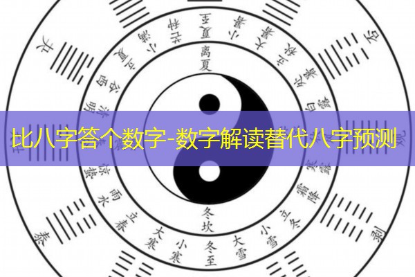  比八字答个数字-数字解读替代八字预测