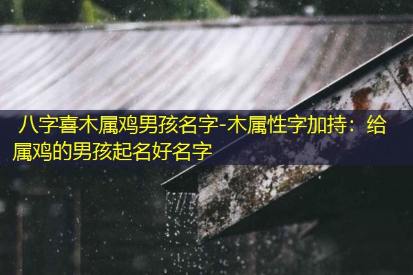 八字喜木属鸡男孩名字-木属性字加持：给属鸡的男孩起名好名字