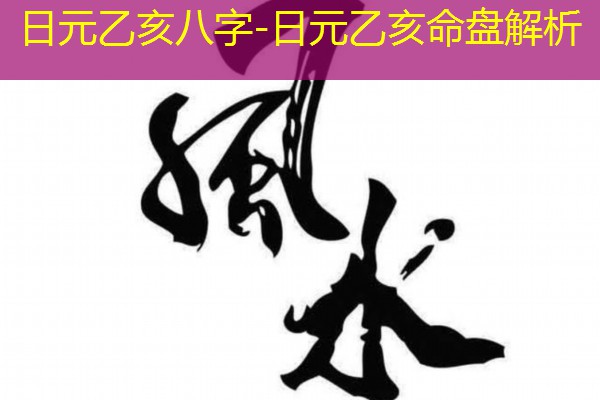  日元乙亥八字-日元乙亥命盘解析