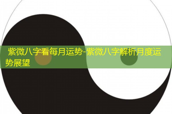  紫微八字看每月运势-紫微八字解析月度运势展望