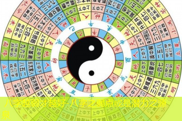  八字越弱才越好-八字之弱点或是潜力之源泉