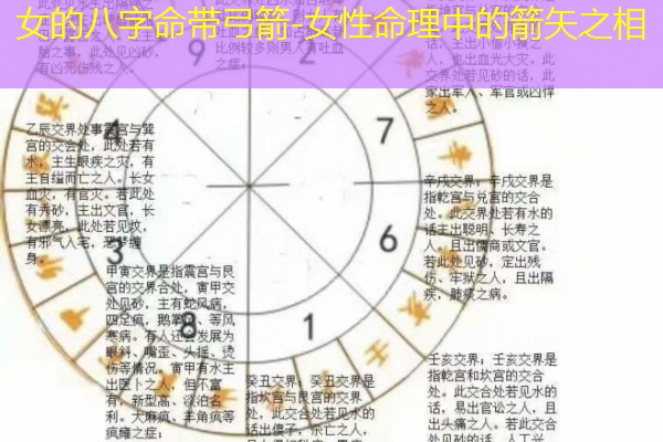  女的八字命带弓箭-女性命理中的箭矢之相