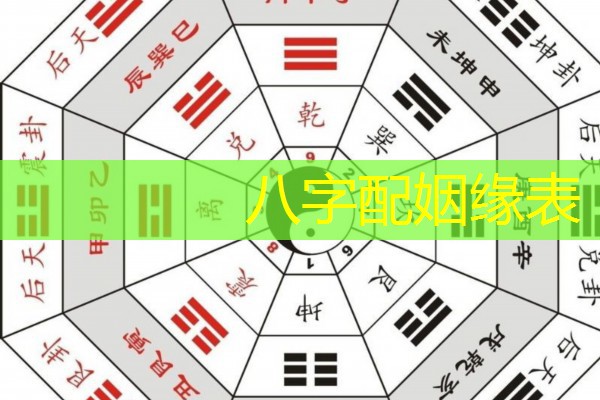  八字配姻缘表