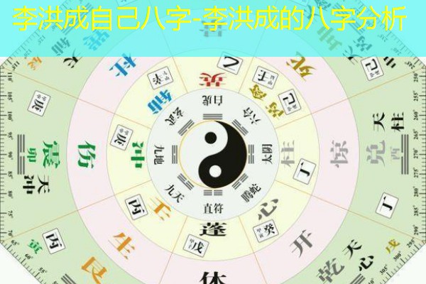  李洪成自己八字-李洪成的八字分析
