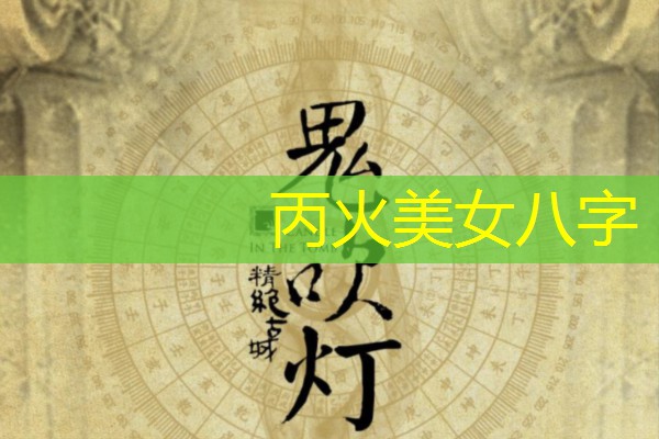  丙火美女八字