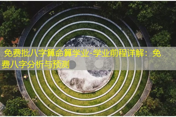  免费批八字算命算学业-学业前程详解：免费八字分析与预测