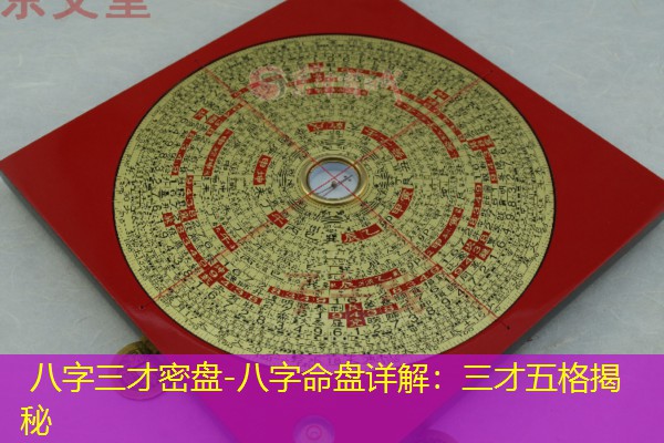  八字三才密盘-八字命盘详解：三才五格揭秘