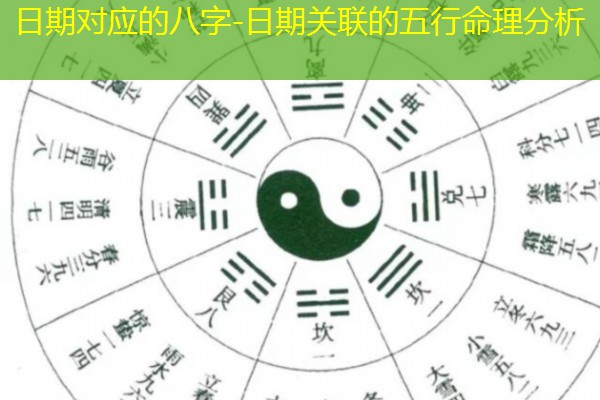  日期对应的八字-日期关联的五行命理分析