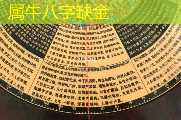  属牛八字缺金