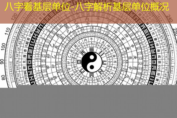 八字看基层单位-八字解析基层单位概况