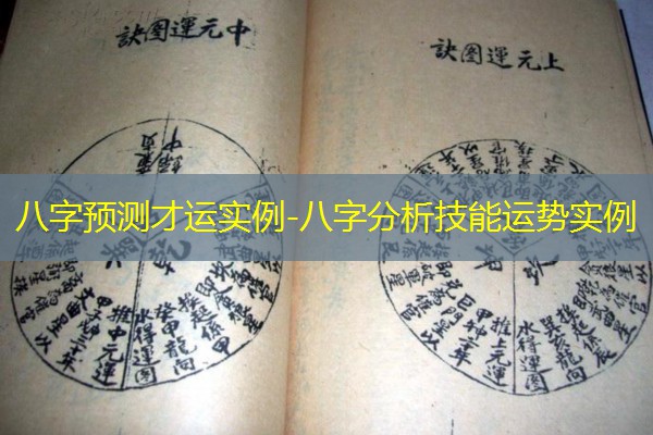  八字预测才运实例-八字分析技能运势实例