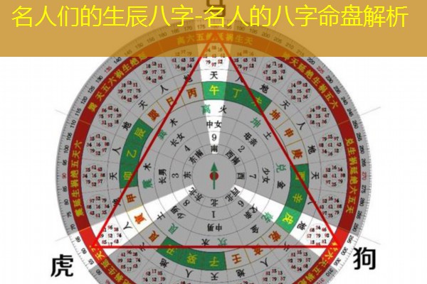  名人们的生辰八字-名人的八字命盘解析
