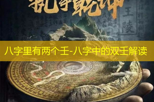  八字里有两个壬-八字中的双壬解读