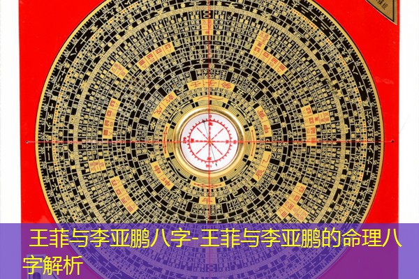  王菲与李亚鹏八字-王菲与李亚鹏的命理八字解析