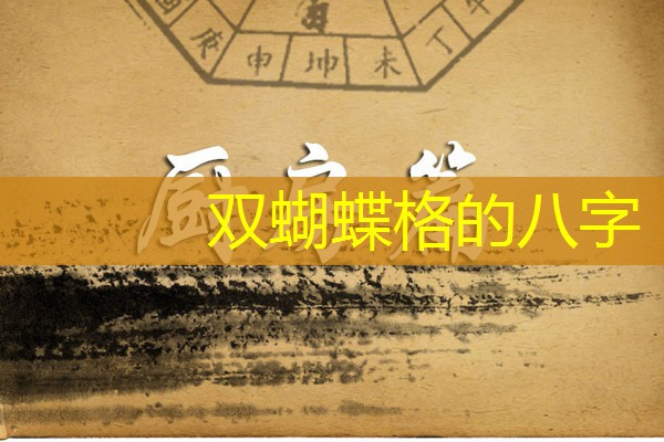  双蝴蝶格的八字