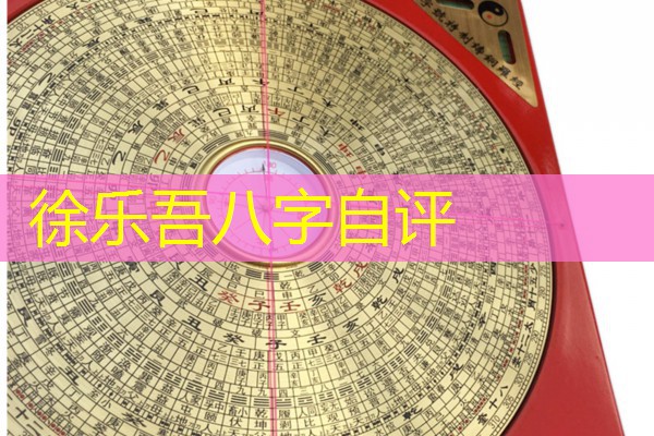  徐乐吾八字自评